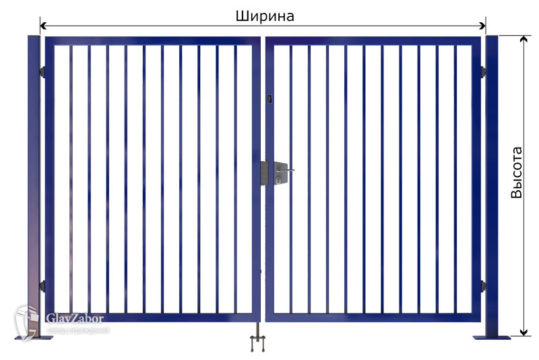 Чертеж ворот из профильной трубы